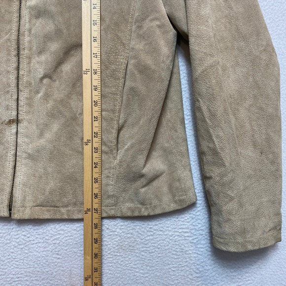 Wilsons Leather M Julian Moto Suede Jacket Mens L Tan Lined Racer - Picture 3 of 15